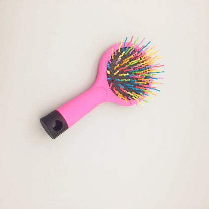 Hair Comb Professional Rainbow Comb With Mirror Styling Tools