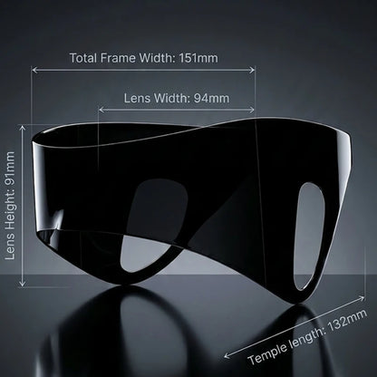 Steampunk Shield Luxury Punk Sports Wrap Around Windproof Sunglasses