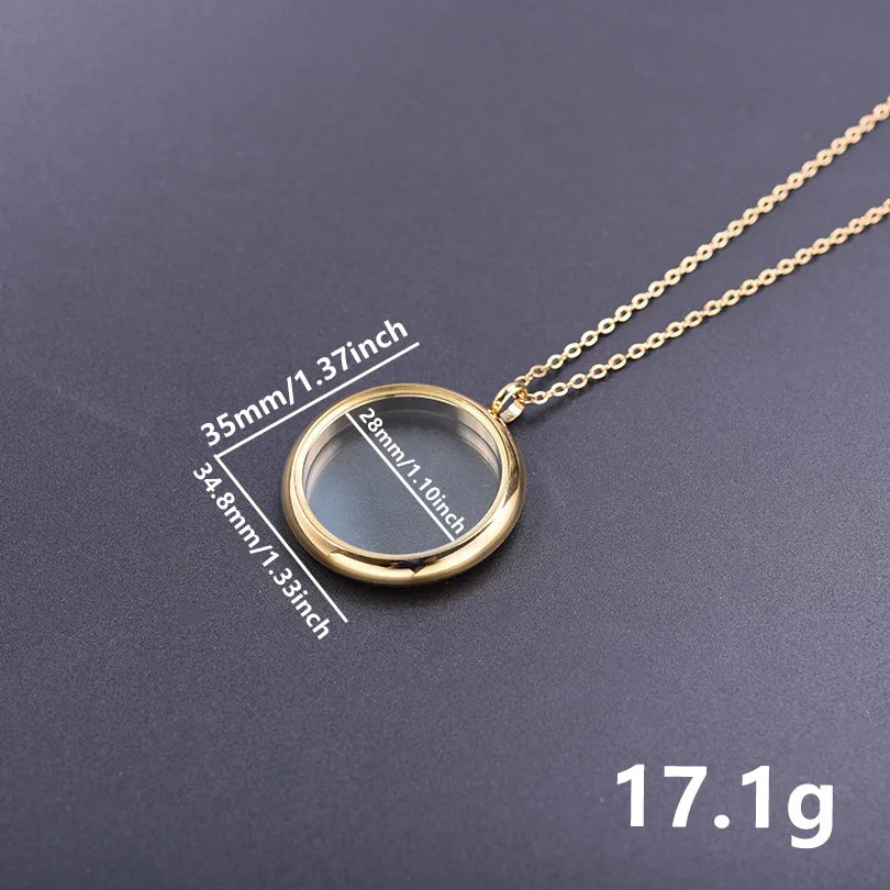 Twist Locket Pendant Photo Floating Charm Necklace