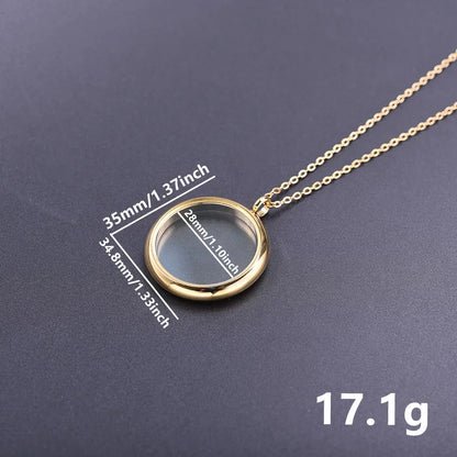 Twist Locket Pendant Photo Floating Charm Necklace