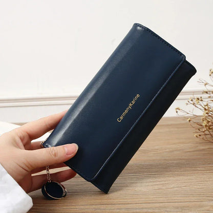 Leather Long Card Holder Wallet