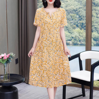 Bata informal de manga corta estilo boho, vestido largo