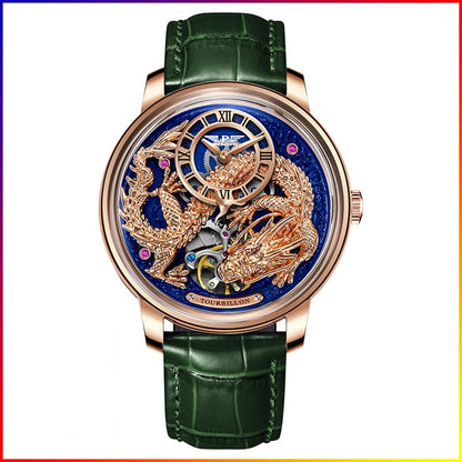 Golden Dragon Dial Mechanical Sapphire Waterproof Automatic Mechanical Watch