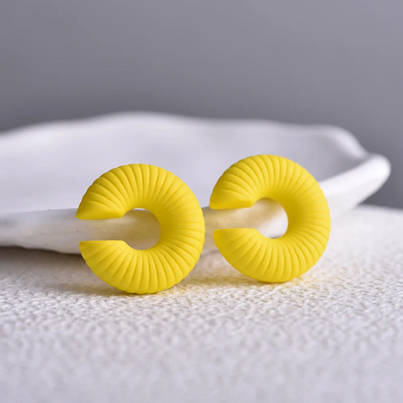 DANA Round Circle Clip Earrings