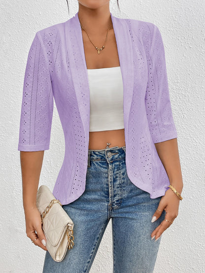 Casual Open Front Jacket
