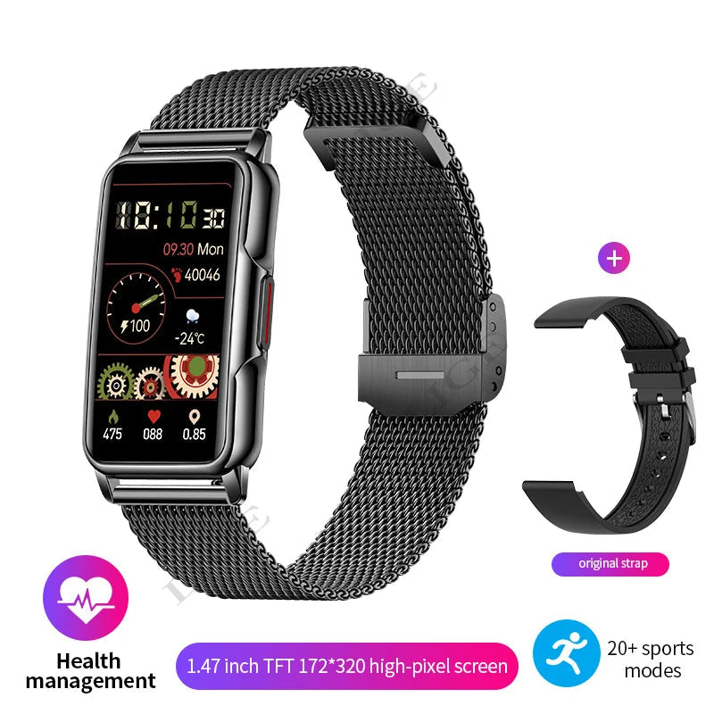 LIGE Smart Watch 1.47-inch Full Touch Screen Sports Fitness Tracker Waterproof
