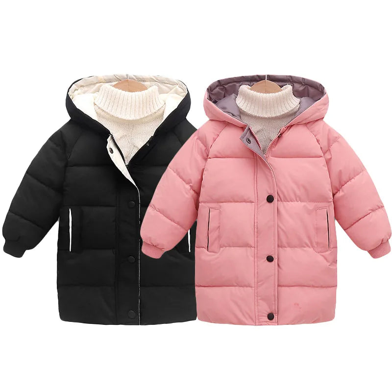 Down Long Outerwear Winter Autumn Teen Cotton -Padded Parka Coats