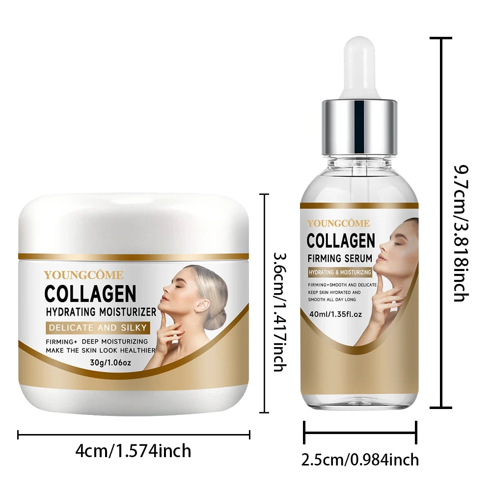 Set de crema hidratante e iluminadora con colágeno