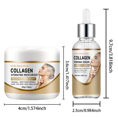 Set de crema hidratante e iluminadora con colágeno