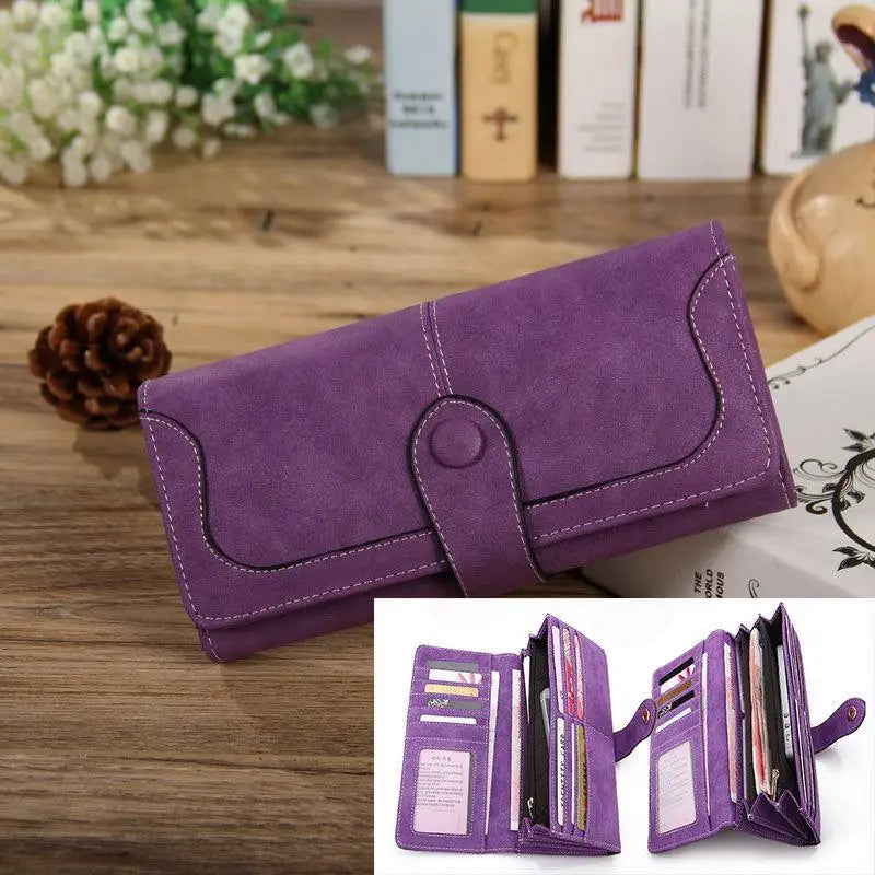 Long Wallet PU Leather Large Capacity Blocking Clutch
