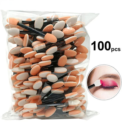100Pcs/ Bag Portable Eyeshadow Small Double Sponge