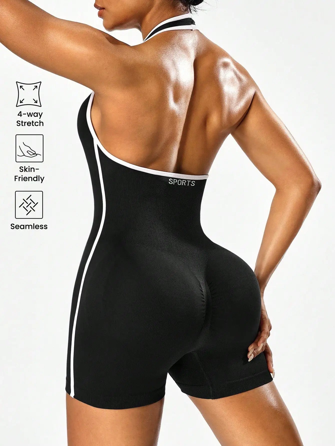 Cross-body yoga jumpsuit