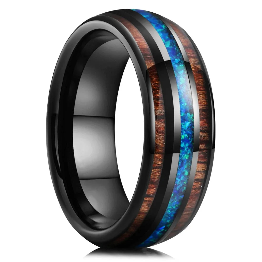 8mm Stainless Steel Galaxy Style Colorful  Rings