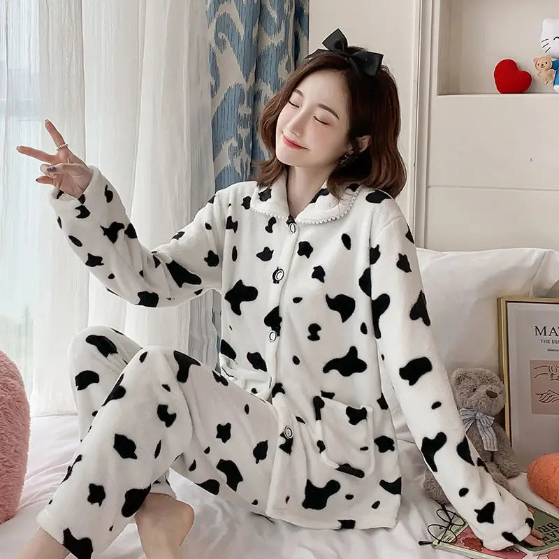 Warm Thickened Pyjama Set