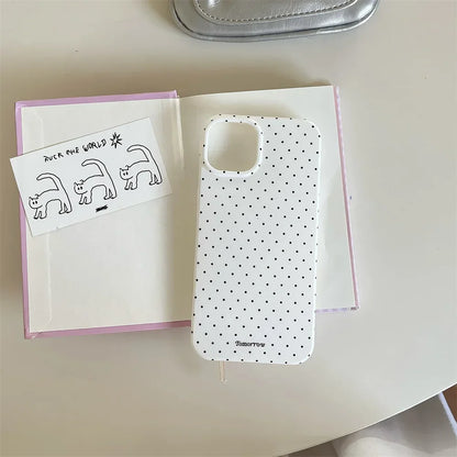 Polka Dot Small Fresh Mobile Phone Case for iPhone Ultra Slim Shockproof Cover