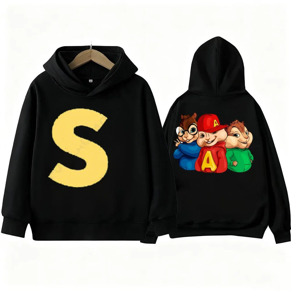 Alvin Chipmunk Printed Sportswear Spring Autumn Long Sleeve Casual Hoodie