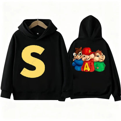Alvin Chipmunk Printed Sportswear Spring Autumn Long Sleeve Casual Hoodie