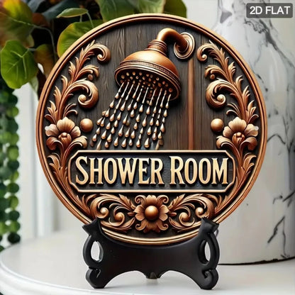 Golden Shower Head Sign  Bathroom Decor