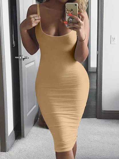 Sexy Tank Top Sleeveless midi Dress