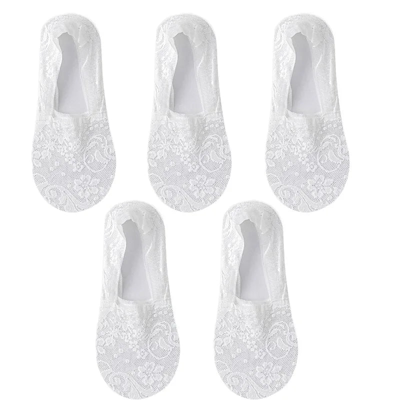 5Pair Thin Breathable Transparent Socks