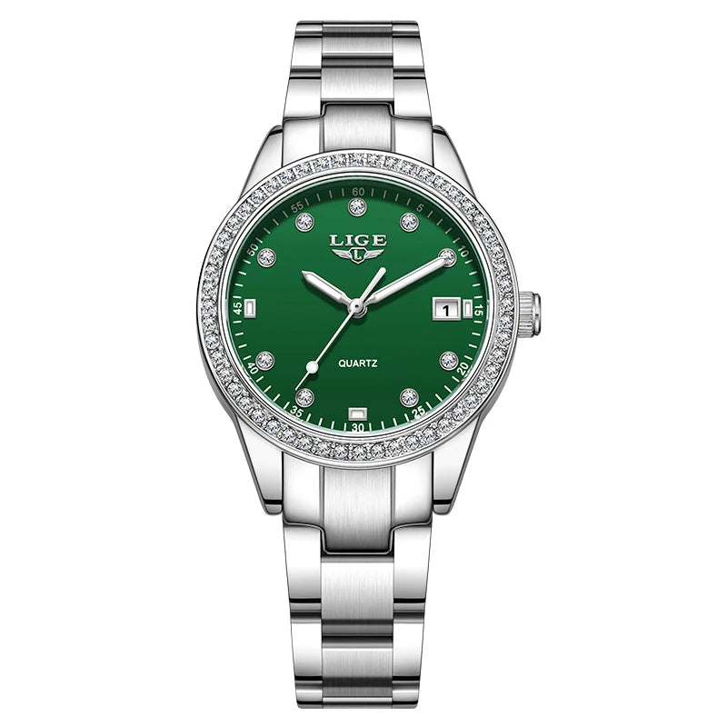 Luxury Luminous Stainless Steel Clock Waterproof Watch