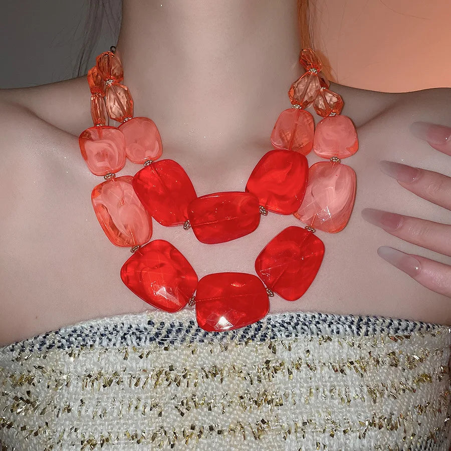Bohemian Acrylic Choker Necklaces
