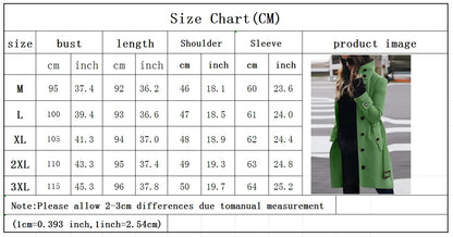 Wool Blend Winter Warm Single Breasted Turn-down Collar Jackets