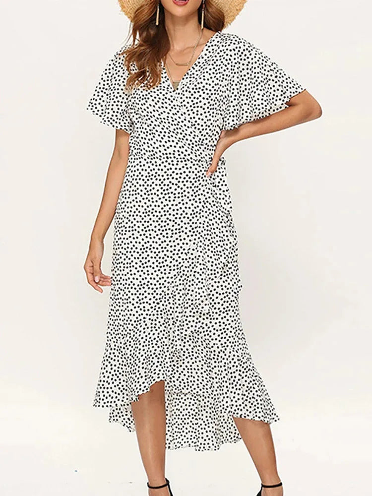 Maxi Floral Boho Long Chiffon Dress