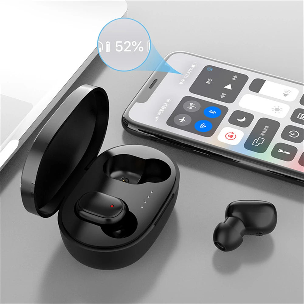 A6S Wireless Bluetooth Earphones Touch Control Sport Headset LED Display Stereo