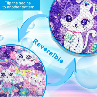 3PCS Rolling Backpack for Girls Kids Roller Wheels Bookbag