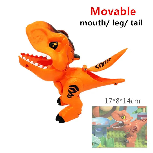 Big Building Blocks Marble Race Run Track Dinosaur Part Maze Toy