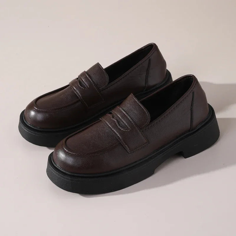 Retro British Style Thick-Soled Casual Shoes