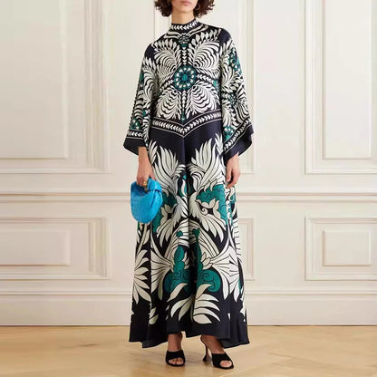 Ethnic Print Boho Long Dress