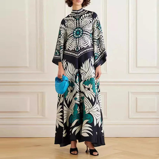 Ethnic Print Boho Long Dress