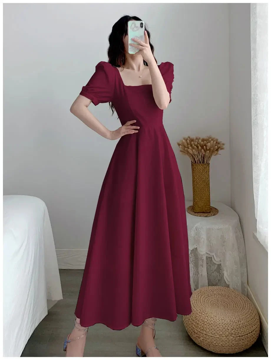 Slim Fit Bubble Sleeve Dress