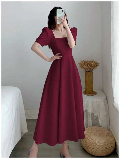 Slim Fit Bubble Sleeve Dress