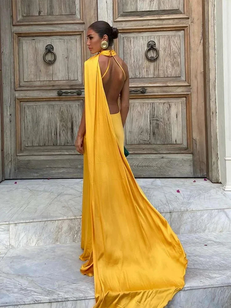 Off Shoulder Sleeveless Backless Slim Maxi Dresses