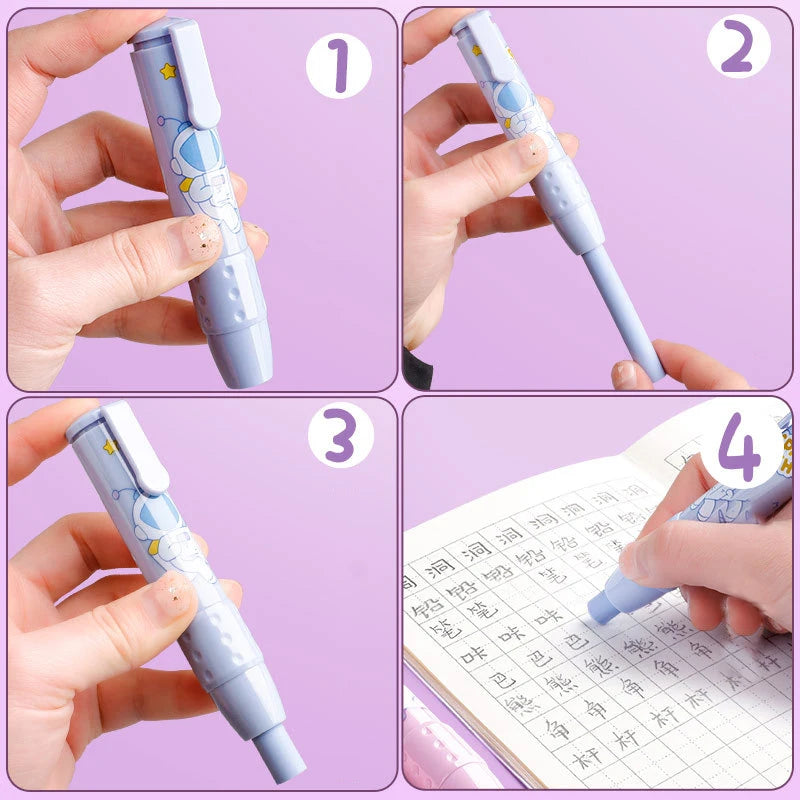 Cute Cartoon Pencil Erasers for Kids Set