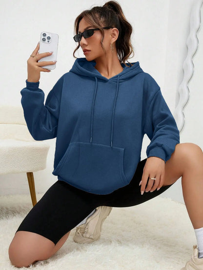 Casual Fleece Pocket Hoodies Unisex Pullover