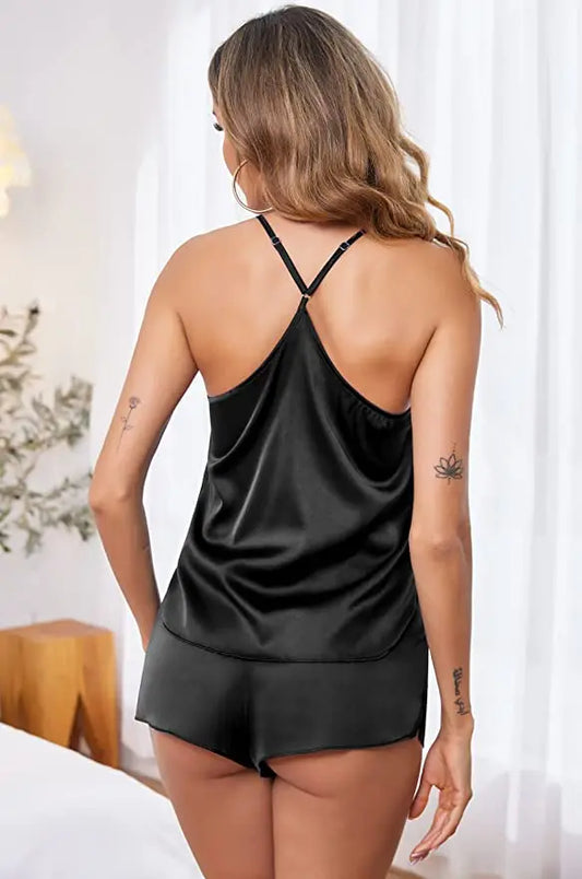 Sexy Lace Satin Pajama Sets