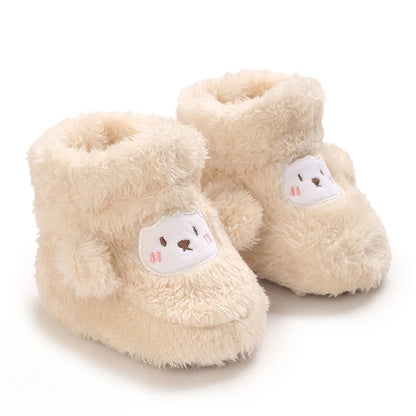 Winter Newborn Boys and Girls Cute Cartoon Cotton with Soft Sole and Warm Boots