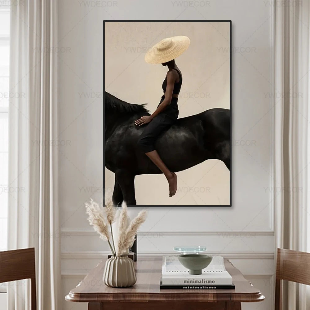 Black Horse Canvas Wall Art Luxury Artwork Wall Painting