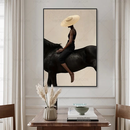 Black Horse Canvas Wall Art Luxury Artwork Wall Painting