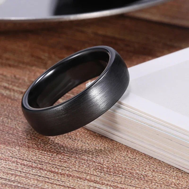 DANA Ceramic Brushed Black Ring