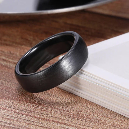 DANA Ceramic Brushed Black Ring