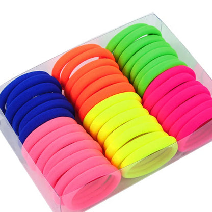 50PCS/Set Cotton Elastic Hair Ties