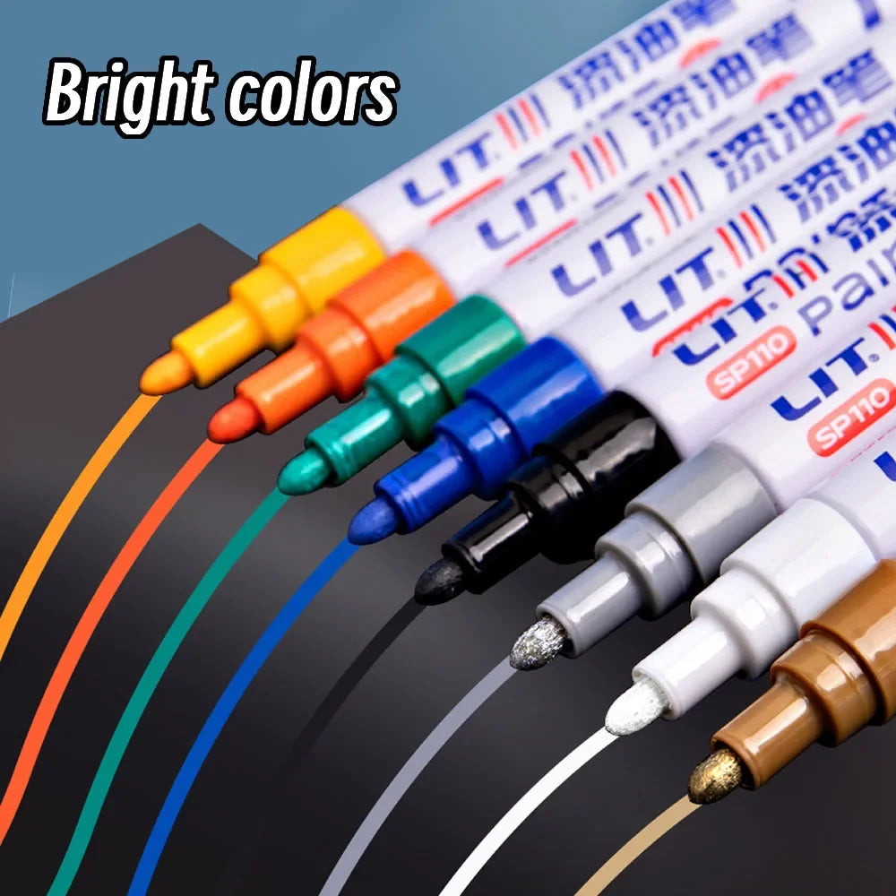 3mm 10p Colorful 8 Colors Permanent Paint Marker Waterproof