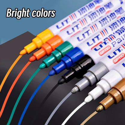3mm 10p Colorful 8 Colors Permanent Paint Marker Waterproof