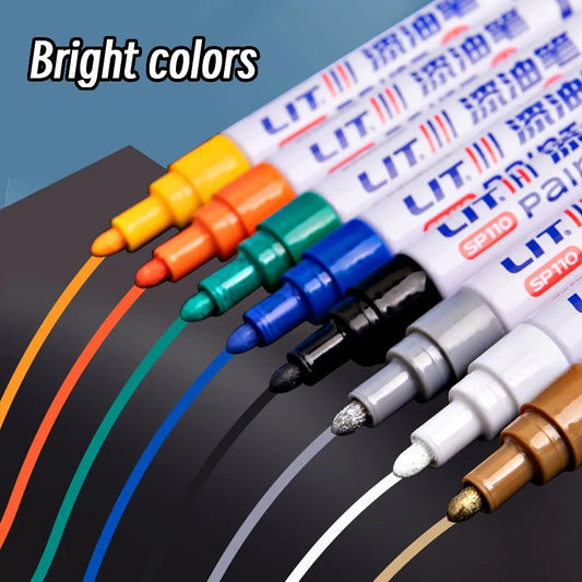 3mm 10p Colorful 8 Colors Permanent Paint Marker Waterproof
