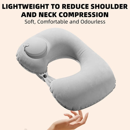 U-Shaped Inflatable Travel Pillow Portable Air Neck